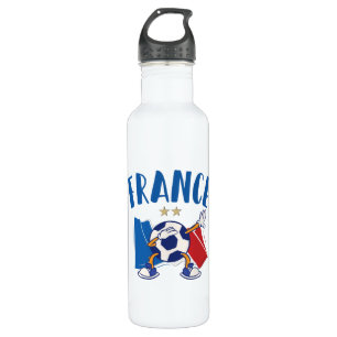 Bouteille D'eau France Dabbing Soccer Ball Flag 2 stars