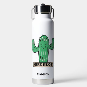 Bouteille D'eau Free Cactus Hugs nom personnalisé