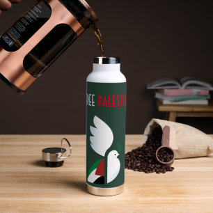 Bouteille d'eau Free Palestine - Activiste Stainle