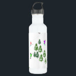 Bouteille D'eau Freeride Skieurs alpins Ski illustration Ski<br><div class="desc">skieur d'hiver cool design motif avec skieurs skieurs sur les pistes de la station de ski alpin parmi des sapins enneigés dans les alpes. Les skieurs freeride portent des combinaisons de ski rétro vintages et colorées, descendent en ski avec des skis sur un arrière - plan de paysage de montagne...</div>