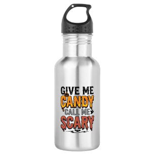 Bouteille D'eau Friandises d'Halloween Donnez-moi des bonbons Appe