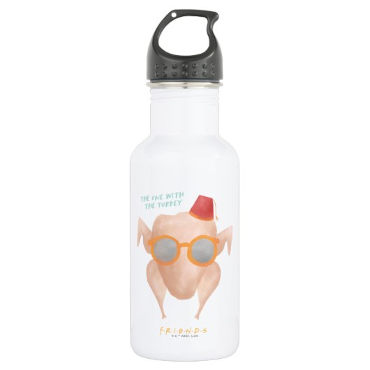Bouteille D'eau FRIENDS™ | Celui avec la dinde (Devant)