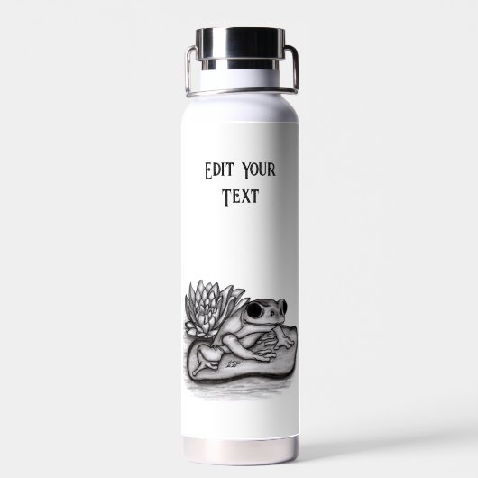 Bouteille D'eau Froggy, Modifier votre texte (Arrière)