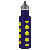 Bouteille D'eau Fun Pickleball Motif Jaune et Bleu (Gauche)