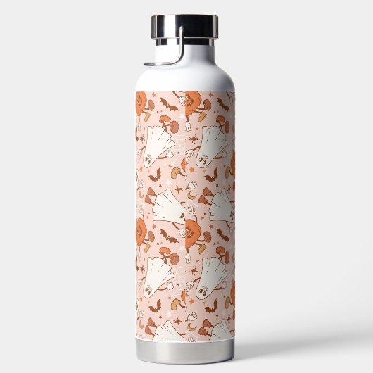 Bouteille D'eau Fun Retro Ghost & Jack-O-Lantern Motif (Droite)