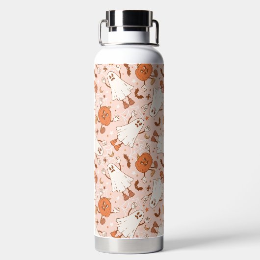 Bouteille D'eau Fun Retro Ghost & Jack-O-Lantern Motif (Plage)