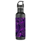 Bouteille D'eau Funky Bold Boho Purple Digital Abstrait Fractal (Devant)