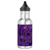 Bouteille D'eau Funky Bold Boho Violet Abstrait Fractal Numérique (Droite)
