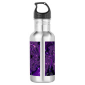 Bouteille D'eau Funky Bold Boho Violet Abstrait Fractal Numérique (Dos)