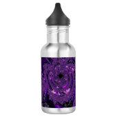 Bouteille D'eau Funky Bold Boho Violet Abstrait Fractal Numérique (Gauche)
