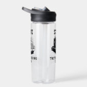 Bouteille D'eau Funky Transport Semi Truck Driver Nom personnalisé (Droite)