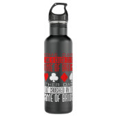 Bouteille D'eau Funny Bridge Player Crushed by Game (Devant)