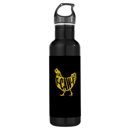 Bouteille D'eau Funny Chicken F-Caw-F Hen Poultry Rooster Coop (Devant)