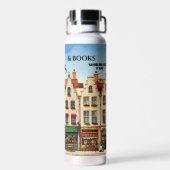 Bouteille D'eau Funny Crazy Cat Lady Coffee Books 22oz (Arrière)