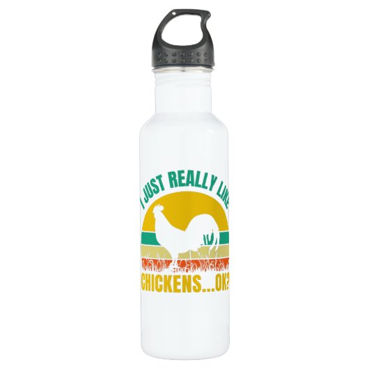 Bouteille D'eau Funny Cute Gift For Pet Chicken Lovers (Devant)