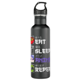 Bouteille D'eau Funny  Eat Sleep Anime Repeat Anime Japan Manga Gi