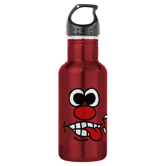 Bouteille D'eau Funny Face personnalisé (Devant)