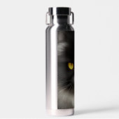 Bouteille D'eau Funny Fluffeux noir Perse noir chaton visage (Avant)