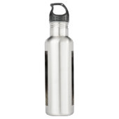 Bouteille D'eau Funny Fluffeux noir Perse noir chaton visage (Dos)