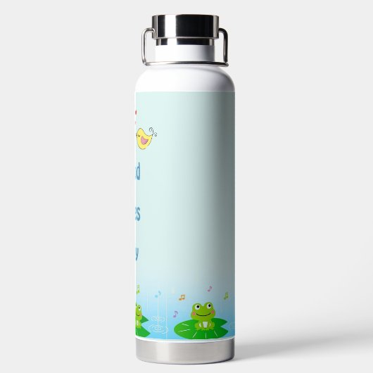 Bouteille D'eau Funny Happy Frogs et Good Vibes Only Text (Plage)