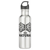 Bouteille D'eau Funny RPG D20 Shirt Tous Jeu Naturel Retro T Shirt (Devant)