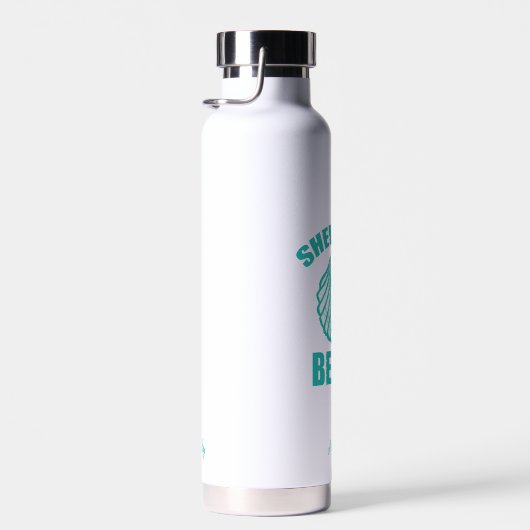 Bouteille D'eau Funny Shell Ouais Beach Pun mignon Turquoise Perso (Plage)