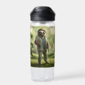 Bouteille D'eau Funny Sloth Golf Player, (Arrière)