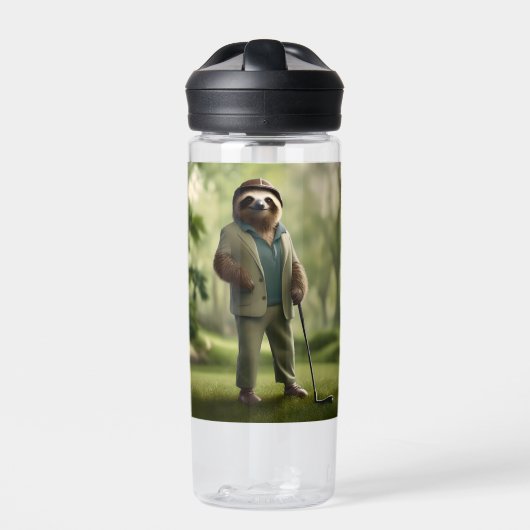 Bouteille D'eau Funny Sloth Golf Player, (Extérieur)