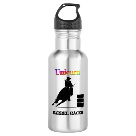 Bouteille D'eau Funny Unicorn Barrel Racer (Devant)