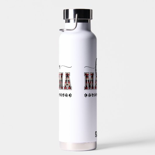 Bouteille D'eau Fur Mama Plaid Personalized (Plage)