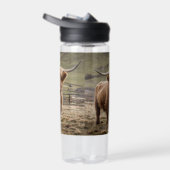 Bouteille D'eau **"Furry Majesty : The Woolly Brown Highland Cow"* (Droite)