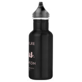 Bouteille D'eau Futur Mme Nom Bachelorette Party Rose Black (Droite)