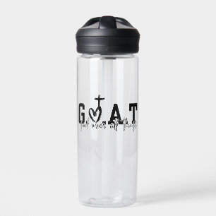 Bouteille D'eau G.O.A.T Dieu sur toutes les choses Christian Jésus