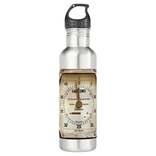 Bouteille D'eau GAGE DE CARBURANT vintage (Devant)