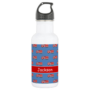 Bouteille D'eau Garçon personnalisé Motif de camion de pompiers