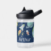 Bouteille D'eau Garçons Cute Blue Rocket Ship Space Kids School (Gauche)