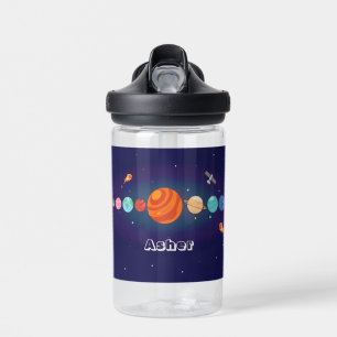 Bouteille D'eau Garçons Cute Blue Space Planet Universe Kids Schoo