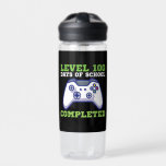Bouteille D'eau Garçons Niveau 100 Jours D'École Terminé<br><div class="desc">100 Jours De Chemise D'École,  Pour Garçons Niveau Terminé Gamer</div>