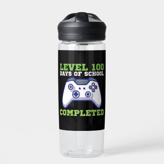 Bouteille D'eau Garçons Niveau 100 Jours D'École Terminé (Extérieur)