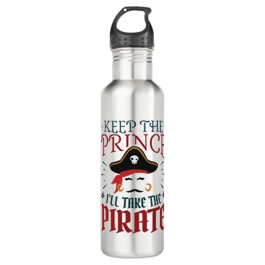 Bouteille D'eau Garde le Prince, je prendrai le pirate (Devant)