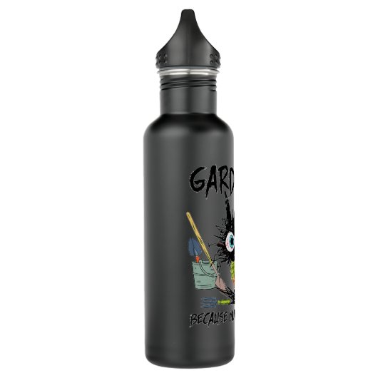 Bouteille D'eau Gardening Because Murder Is Wrong Funny Cat Garden (Gauche)