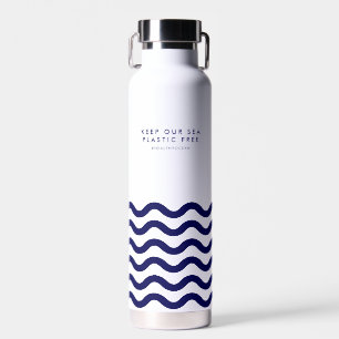 Bouteille D'eau Garder notre mer Plastique Libre Océan Vagues Naut