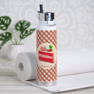 Bouteille D'eau gâteau velours rouge avec fromage à la crème et fr