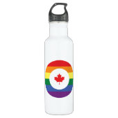 Bouteille D'eau Gay pride canadien (Devant)