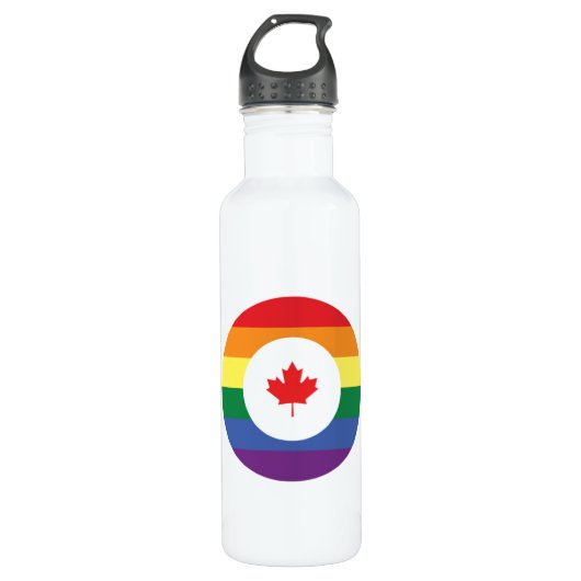 Bouteille D'eau Gay pride canadien (Devant)