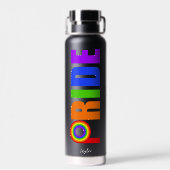 Bouteille D'eau Gay pride Cool Rainbow Personnalisé LGBTQ (Arrière)