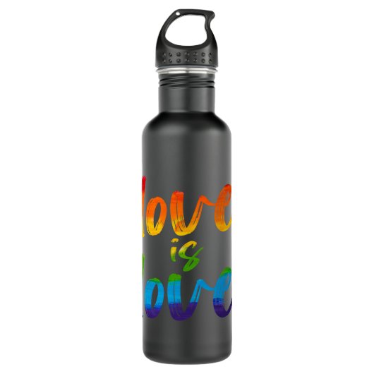 Bouteille D'eau Gay pride Rainbow LGBT L'amour est l'amour Pullove (Devant)