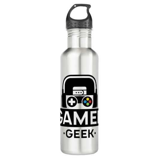Bouteille D'eau Geek gamer (Devant)