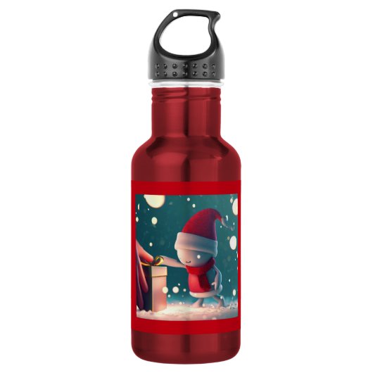 Bouteille D'eau Gentillesse de Noël 3 (Devant)