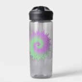 Bouteille D'eau Géométrique Violet et Vert (Extérieur)